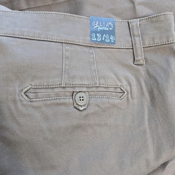 DELIA*S, Vintage Y2K, Bleeker Flared Khakis, Gray, Size 13/14 Petite. - Picture 7 of 11